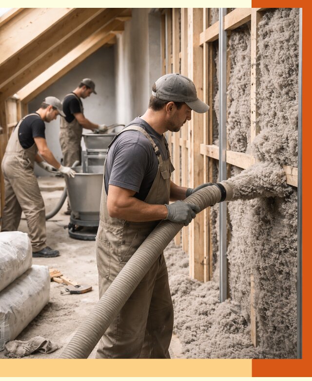 Утепление таунхауса эковатой в Скопине от 2293 руб./м² — монтаж и задувка | ТепломастерСкп