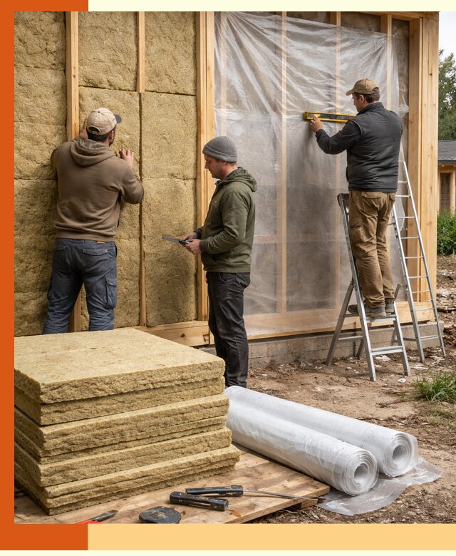 Утепление каркасного дома в Скопине под ключ с гарантией качества