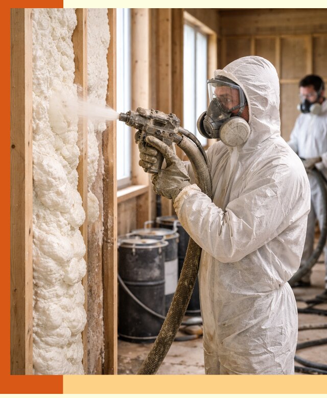 Утепление каркасного дома пенополиуретаном в Скопине