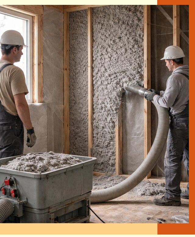 Утепление каркасного дома эковатой в Скопине от 1876 руб. | ТепломастерСкп