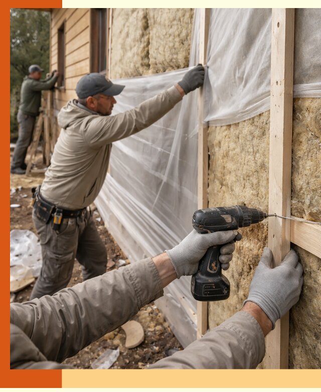 Утепление дома из бруса в Скопине качественно и долговечно
