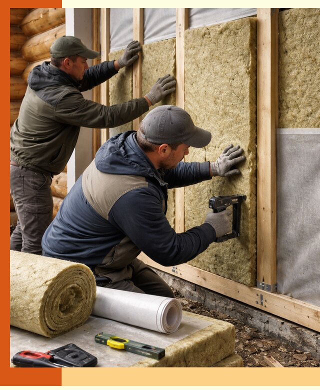 Утепление бревенчатого дома под ключ в Скопине