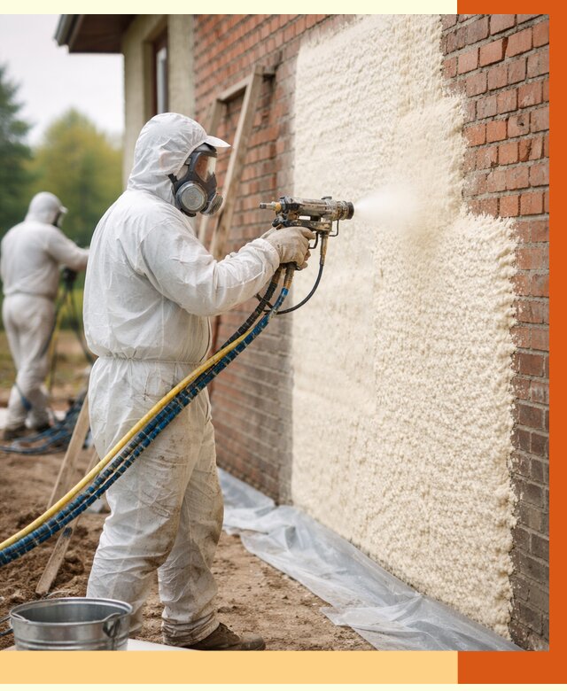 Утепление кирпичного дома ППУ в Скопине под ключ от 6774 руб. | ТепломастерСкп