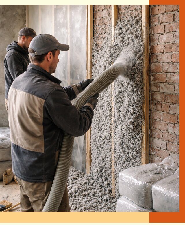 Утепление кирпичного дома эковатой в Скопине от 2449 руб./м² | ТепломастерСкп