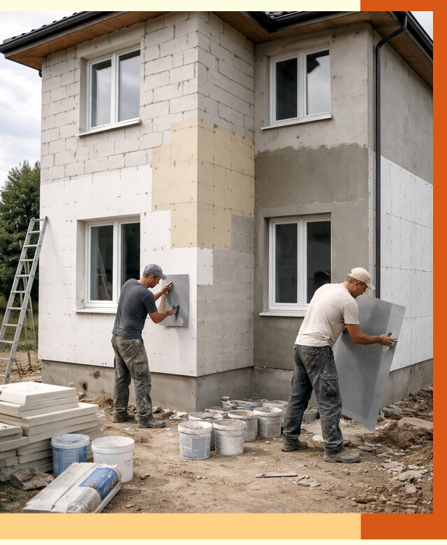 Утепление дома из газобетона в Скопине от 4377 руб./м² — заказать у ТепломастерСкп