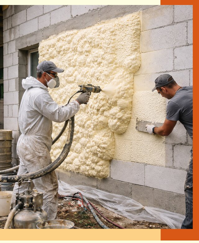 Утепление дома из газобетона ППУ в Скопине от 5002 руб./м² под ключ | ТепломастерСкп