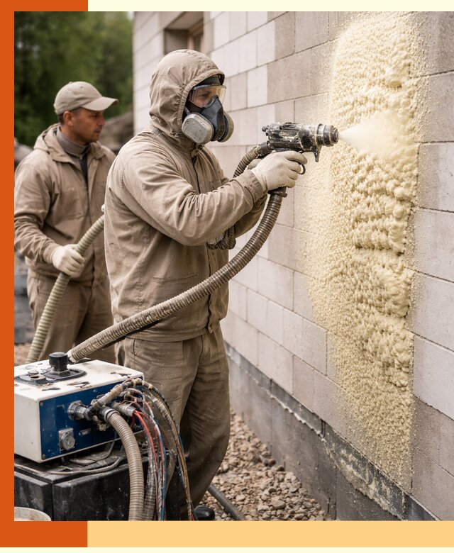 Утепление дома из газобетона ППУ в Скопине — надежная теплоизоляция