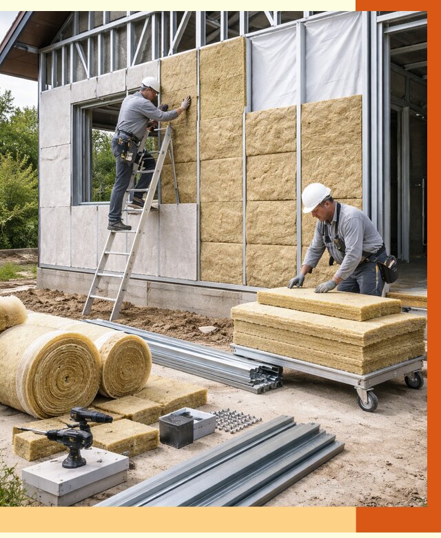 Утепление дома из ЛСТК в Скопине от 5419 руб./м² — профессионально | ТепломастерСкп