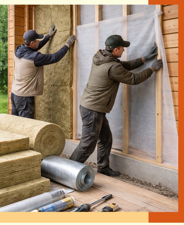 Утепление дома из двойного бруса в Скопине от 5002 руб./м² — ТепломастерСкп под ключ