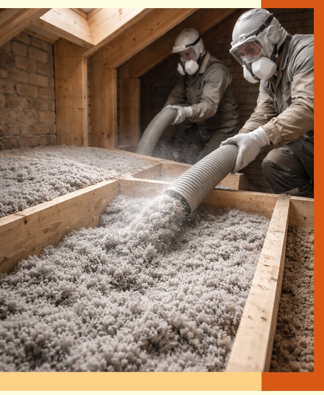 Утепление коттеджа эковатой в Скопине от 2605 руб./м² — комплексная задувка и монтаж | ТепломастерСкп