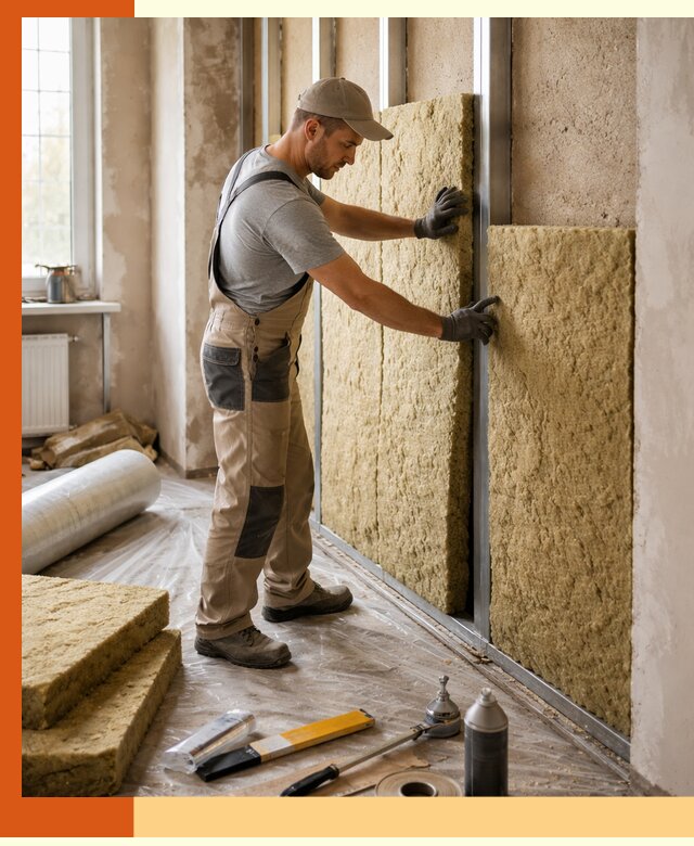 Утепление квартиры в Скопине — комплексная теплоизоляция стен и полов