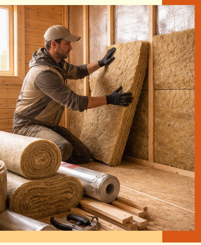 Утепление бани в Скопине под ключ от 4689 руб./м2 — утеплить потолок, пол и стены | ТепломастерСкп