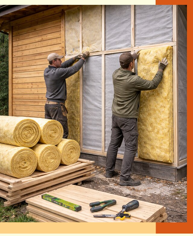 Утепление бани снаружи в Скопине от 88579 руб. под ключ | ТепломастерСкп