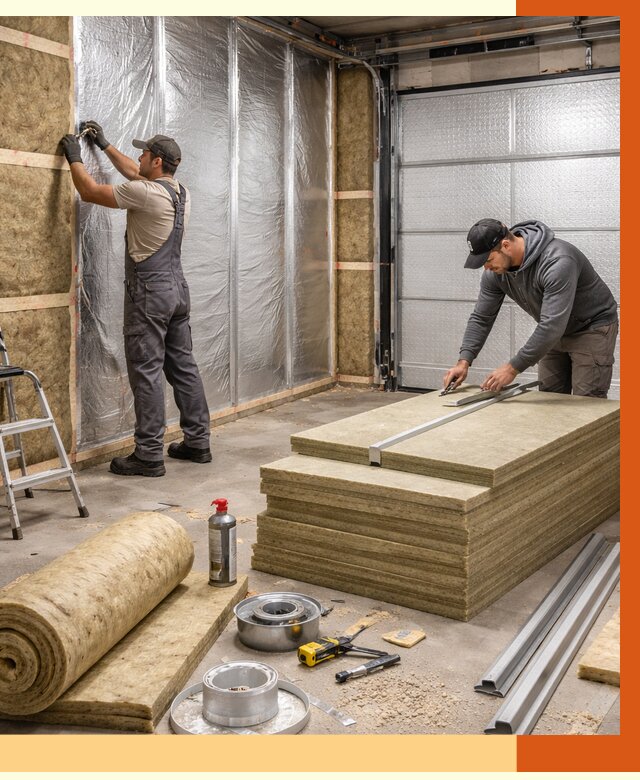 Утепление гаража в Скопине от 4689 руб/м2 — комплексное утепление ворот и стен | ТепломастерСкп