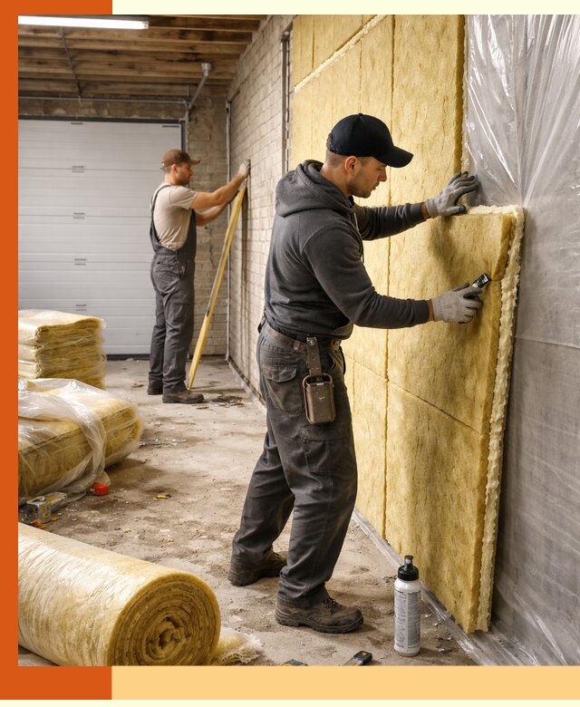 Утепление гаража под ключ в Скопине — все виды теплоизоляции