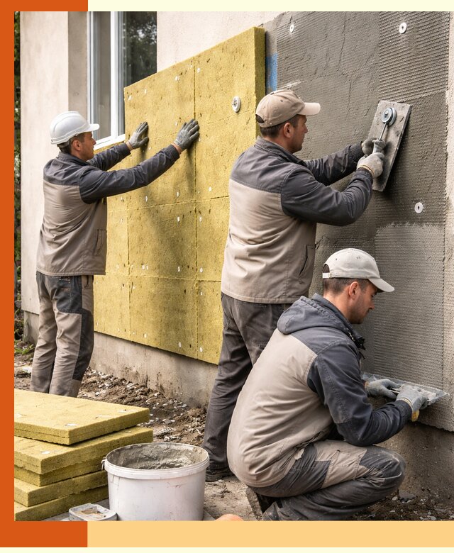 Утепление фасада под штукатурку в Скопине — энергоэффективная технология