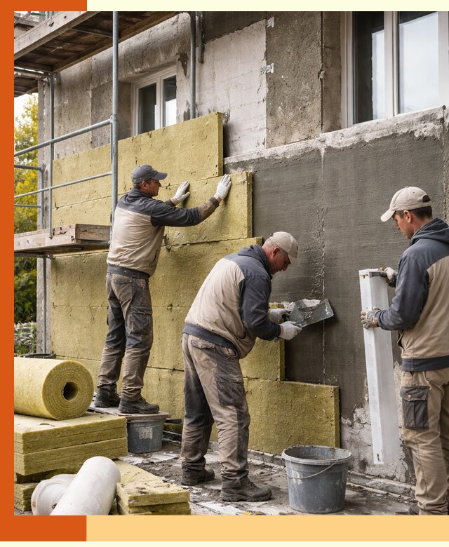 Утепление фасада зданий и домов в Скопине