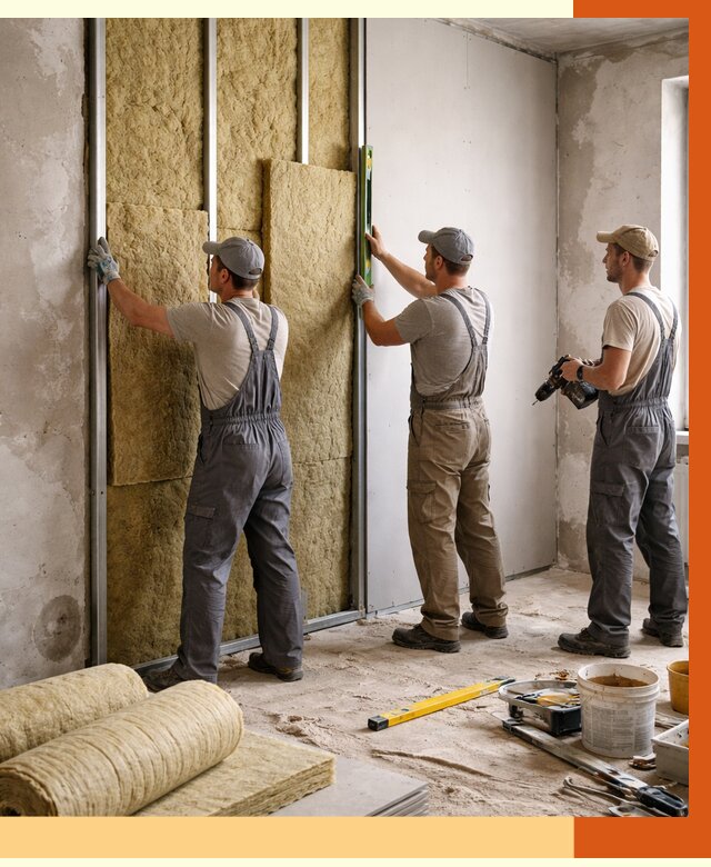 Утепление стен изнутри в Скопине от 2345 руб/м² под ключ | ТепломастерСкп