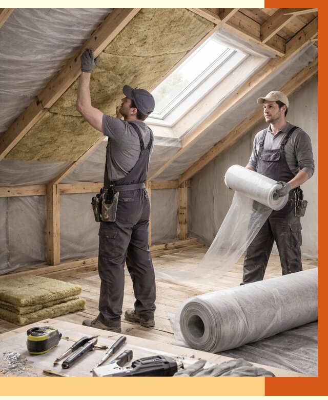 Утепление крыши изнутри мансарды в Скопине от 4377 руб./м² | ТепломастерСкп