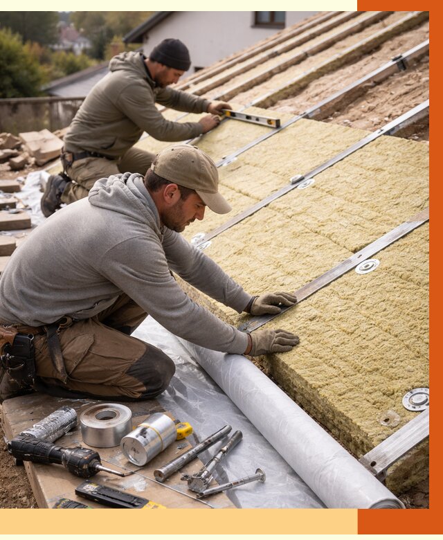 Утепление крыши снаружи в Скопине под ключ от 1251 руб./м2 | ТепломастерСкп