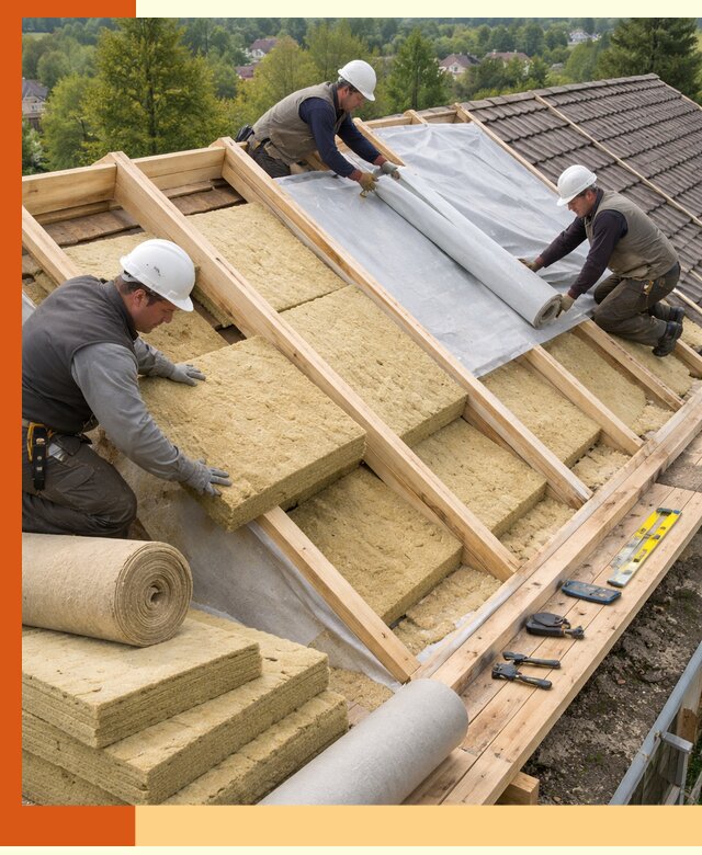 Утепление скатной крыши в Скопине качественно и надёжно