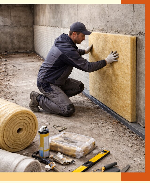 Утепление фундамента изнутри в Скопине от 4377 руб./м2 — работы под ключ | ТепломастерСкп