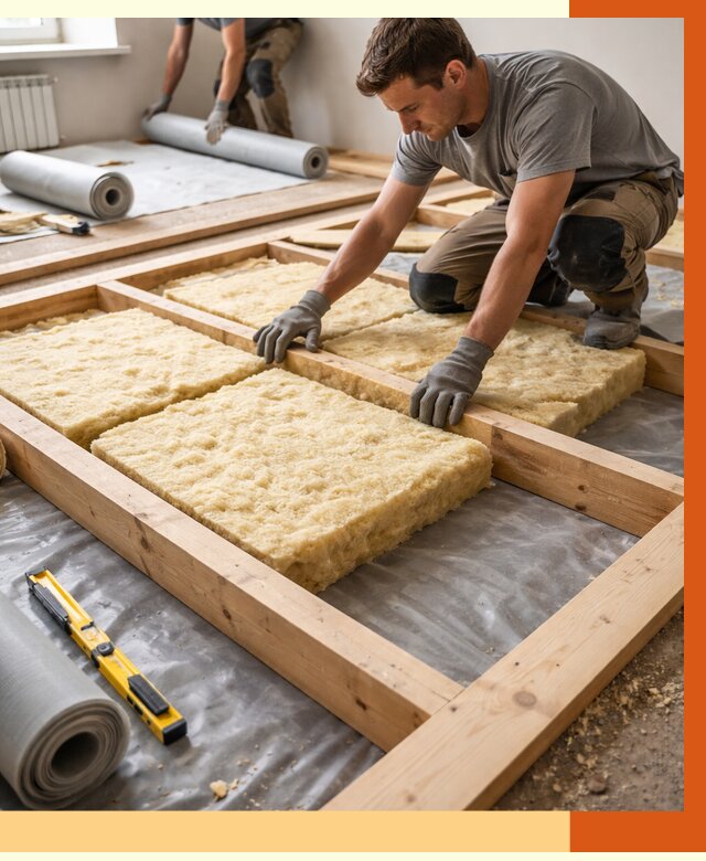 Утепление деревянного пола в Скопине от 1563 руб./м2 под ключ | ТепломастерСкп