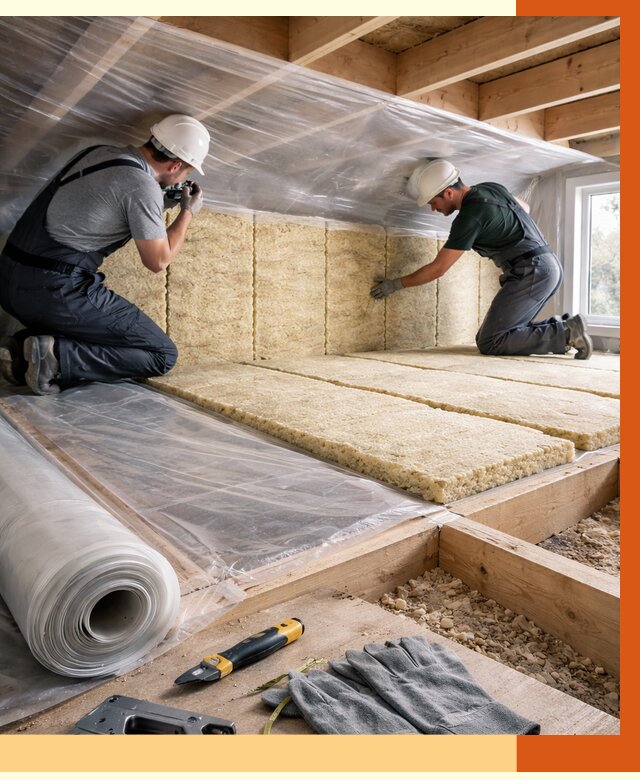 Утепление перекрытий в Скопине от 2970 руб/м2 — утепление межэтажных и чердачных | ТепломастерСкп