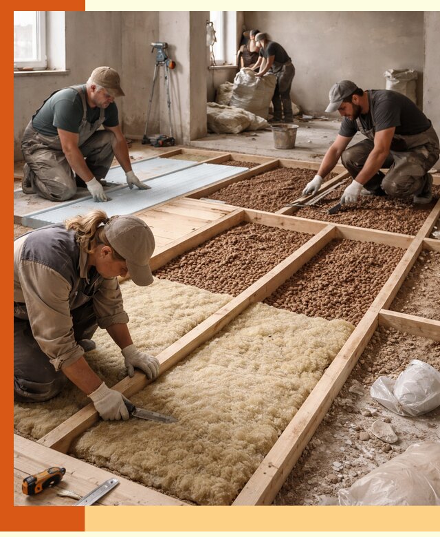 Утепление перекрытий жилых и промышленных зданий в Скопине