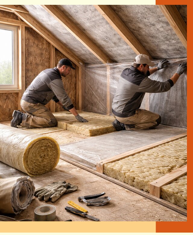 Утепление чердака в Скопине от 7816 руб/м² — теплоизоляция и комплексное утепление под ключ | ТепломастерСкп