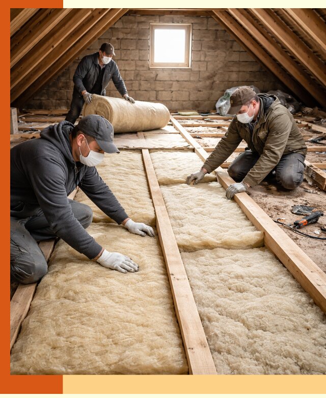 Утепление чердака в Скопине — профессиональная теплоизоляция кровли