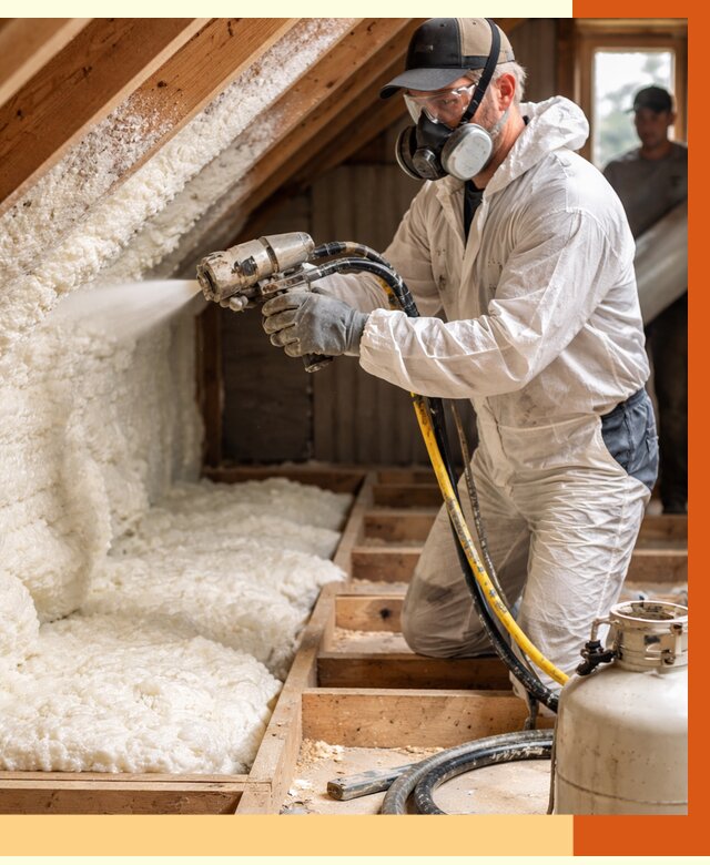 Утепление чердака ППУ в Скопине от 8983 руб./м2 — услуга под ключ | ТепломастерСкп