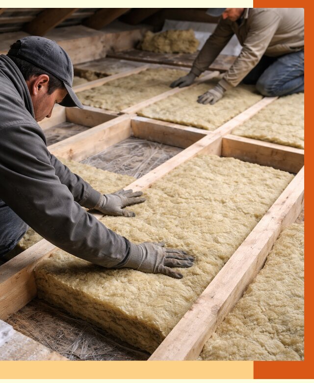 Утепление чердака минватой в Скопине от 3647 руб/м2 под ключ | ТепломастерСкп