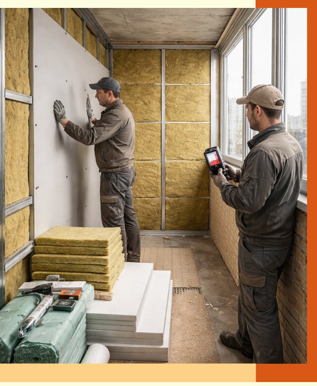 Утепление балкона в Скопине от 4689 руб. под ключ | ТепломастерСкп