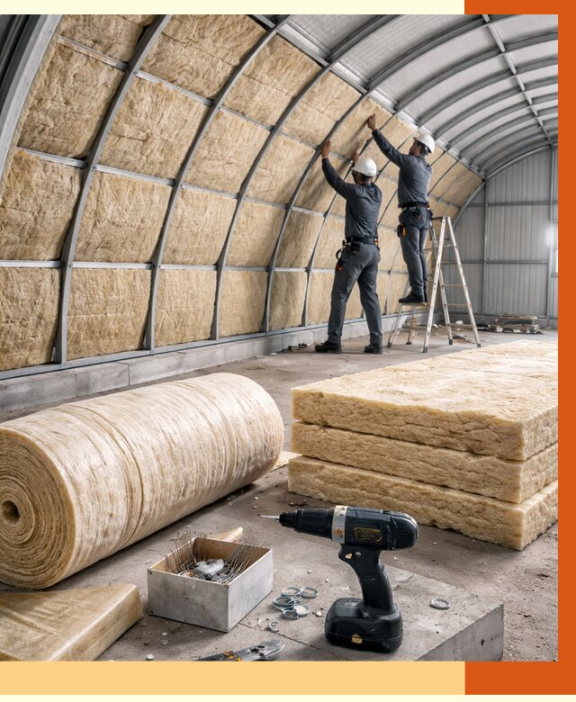 Утепление арочного ангара в Скопине от 3335 руб./м2 под ключ | ТепломастерСкп