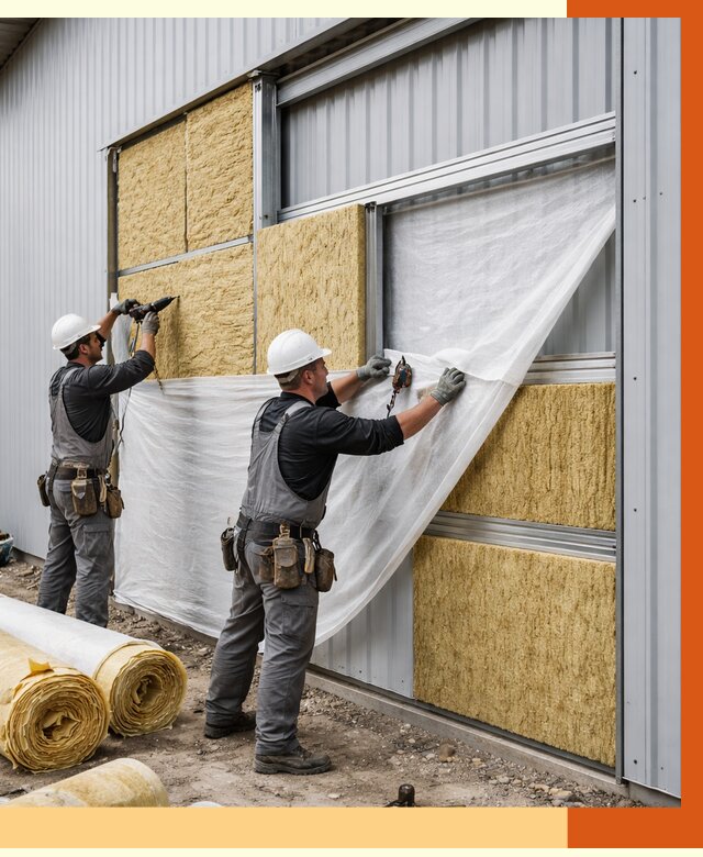 Утепление металлического склада в Скопине от 4689 руб/м2 — комплексное утепление под ключ | ТепломастерСкп