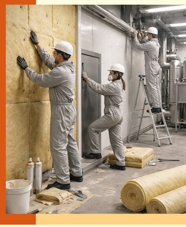 Утепление пищевого цеха под ключ в Скопине