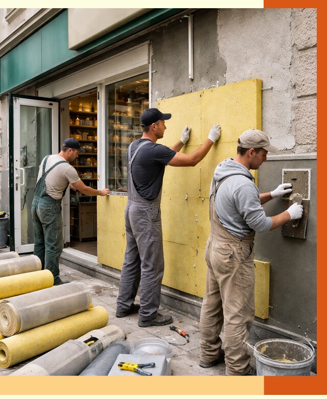 Утепление магазина в Скопине от 4689 руб/м2 — цена, стены и снаружи | ТепломастерСкп