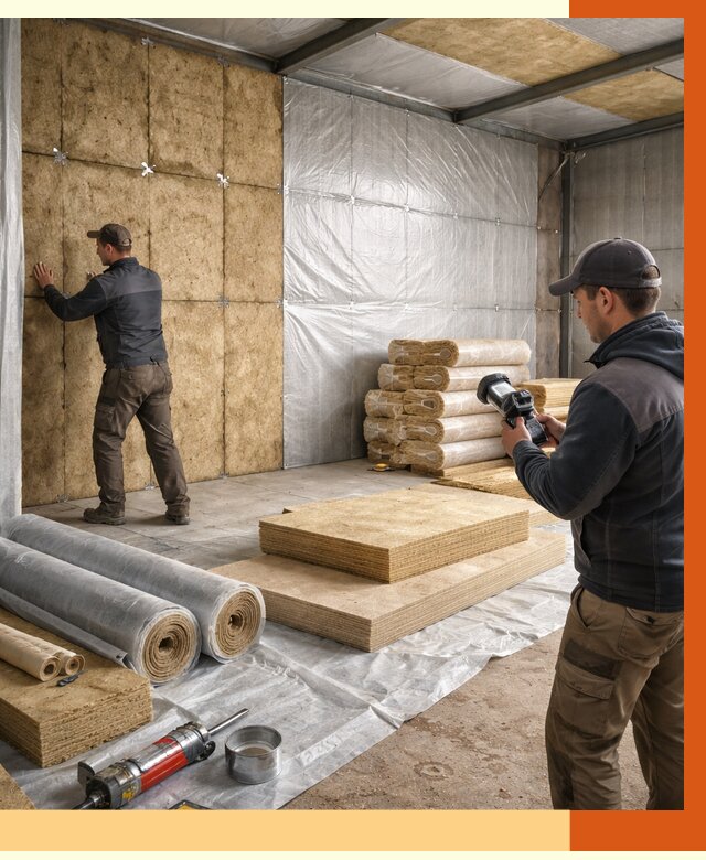 Утепление теплого склада в Скопине под ключ от 11984 руб/м² | ТепломастерСкп