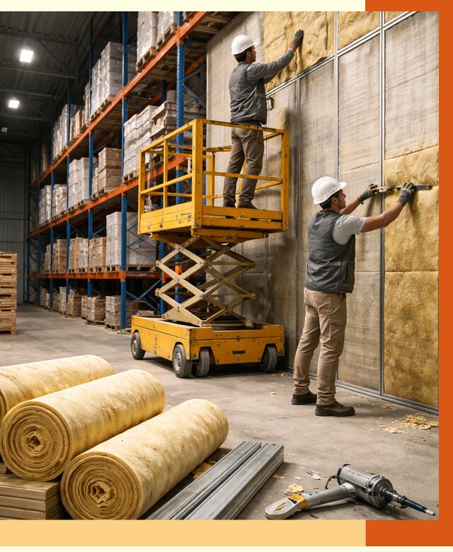 Утепление торгового склада в Скопине от 3335 руб/м2 — комплексно и под ключ | ТепломастерСкп