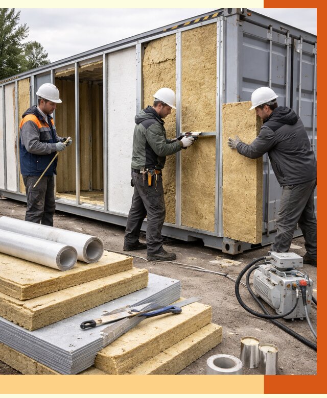 Утепление морского контейнера в Скопине от 3908 руб. под ключ | ТепломастерСкп