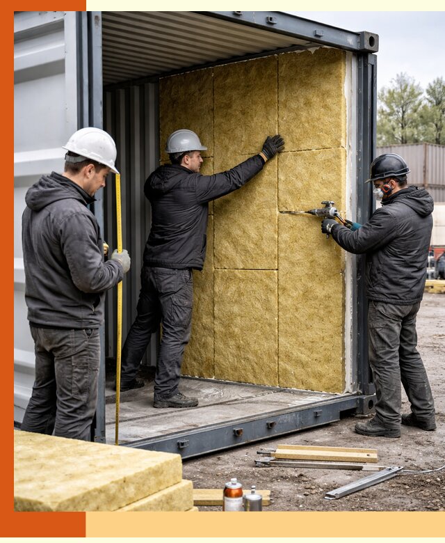 Утепление морского контейнера в Скопине: надежная теплоизоляция и защита