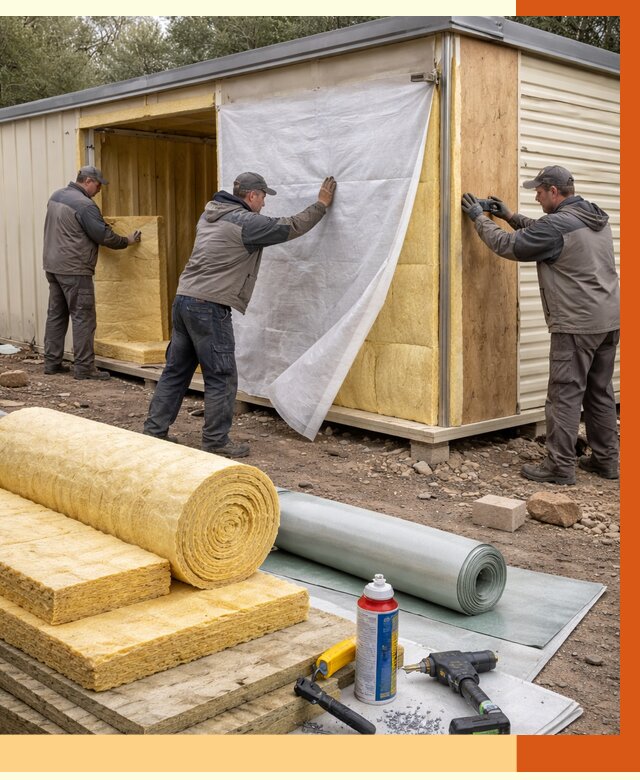 Утепление строительной бытовки в Скопине от 13026 руб. под ключ | ТепломастерСкп