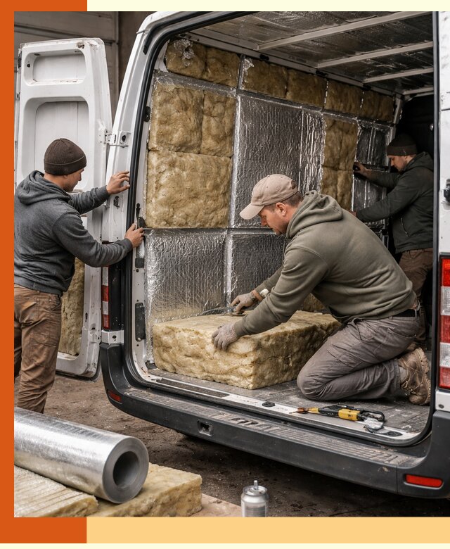 Утепление фургона в Скопине: профессиональная теплоизоляция и шумоизоляция