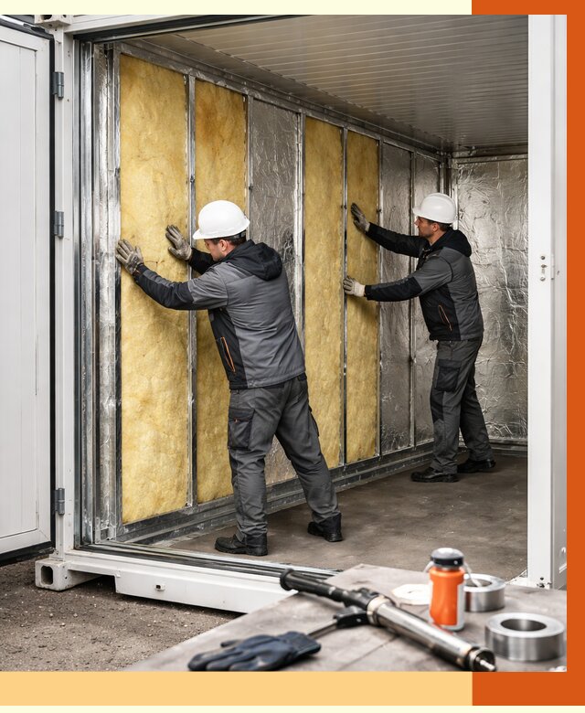 Утепление рефрижераторного контейнера в Скопине от 46895 руб./м² | ТепломастерСкп