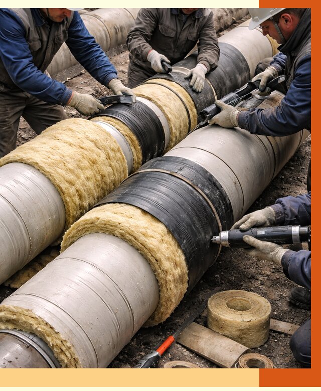 Утепление трубопровода в Скопине под ключ от 1928 руб. — надежно и выгодно | ТепломастерСкп