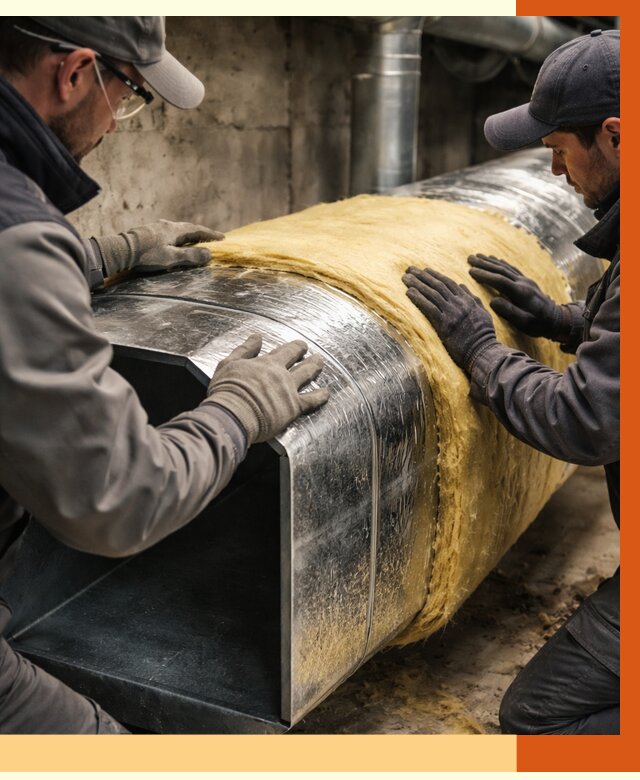 Утепление воздуховодов в Скопине от 4377 руб. — теплоизоляция вентиляции | ТепломастерСкп