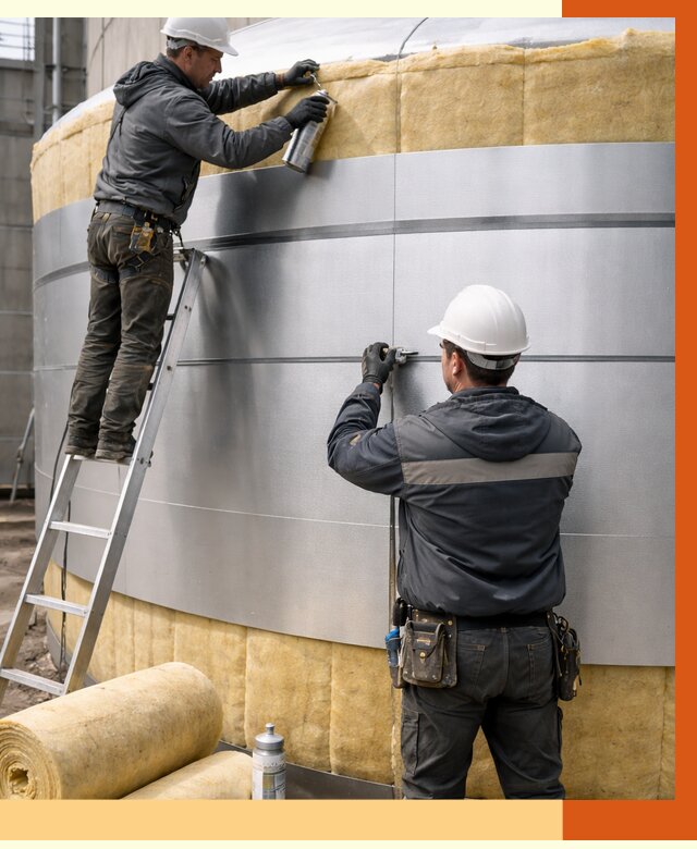 Утепление цистерны в Скопине пенополиуретаном от 15110 руб. под ключ | ТепломастерСкп