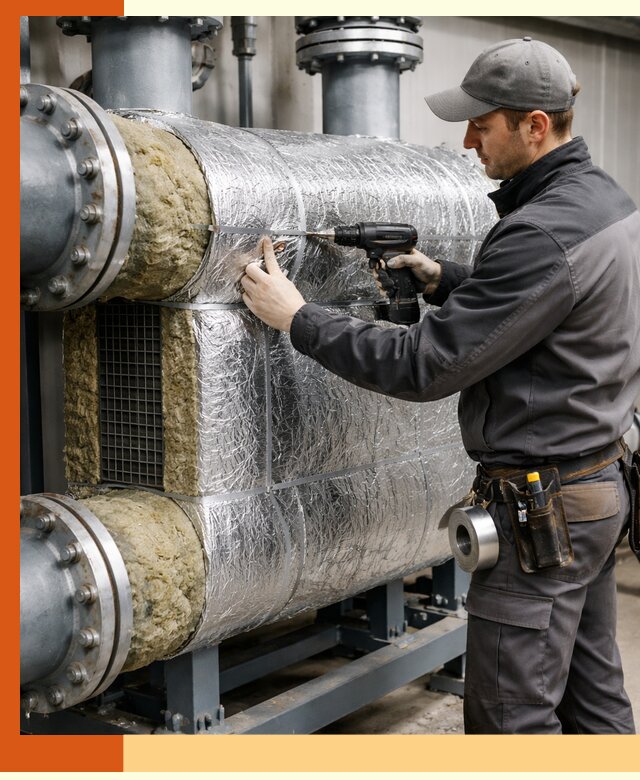 Утепление теплообменника в Скопине — профессиональная теплоизоляция оборудования