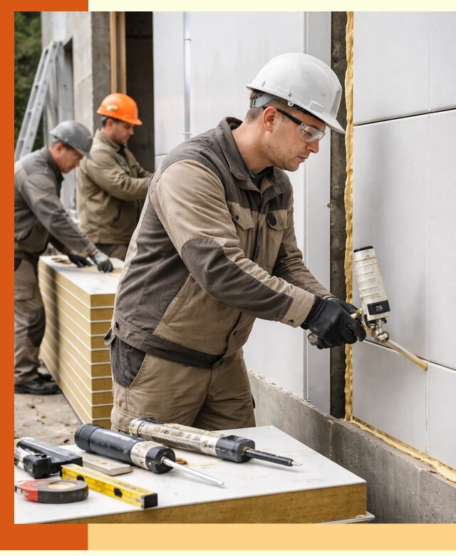 Утепление сэндвич-панелей пенополиуретаном в Скопине
